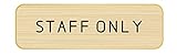 ドアプレート メタルプレート ドアサイン (STAFF ONLY, Gold/Black) Hansmare Aluminum Door Sign シンプル トイレ オフィス 部屋 表札 高級感