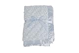 LUXEHOME Baby Comfortable Rose Fleece Blanket (Blue) by LUXEHOME
