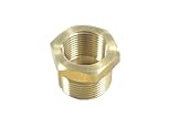 ノーブランド品 六角ニップル ブラス 六角ブッシング 異径両口 3/8" Male x 1/8" Female NPT(５個入り)