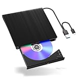 外付けブルーレイドライブ - USB 3.0 & Type-C CD DVDドライブ ノートパソコン用 ポータブルBDプレーヤー読み取り/書き込み Bluray Drive Burner 3D Blurayドライブ Windows XP/7/8/10、Linux、Mac OSに対応 (ブラック)
