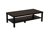 アウトレット　棚付き センターロ一テーブル 120cm幅ブラック 0065BBK