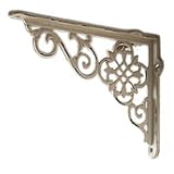 【棚受け/シェルフ/アイアンブラケット（ホワイト）２個セット】 POSHLIVING PO-62285