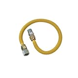 BrassCraft CSSC54-18 ProCoated Stainless Steel Gas Connector, 1/2-Inch F.I.P. by 1/2-Inch M.I.P. by 