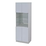 JK Alnair 鏡面ウォールラック ガラス 60cm幅 FAL-0013WH