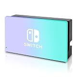 Dlseego Switch ドックカバー Switch対応 ドックカバー ニンテンドースイッチドックカバー switch ドック ケース Switch充電ドック対応カバー NS対応 PC素材 全面保護 薄型 キズ防止 取り付け簡単 防塵 防汚 パープル＋緑