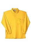 SOWA(ソーワ) 長袖ポロシャツ(胸ポケット有り) イエロー Sサイズ 50120
