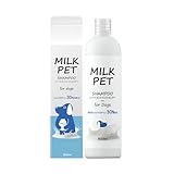 MILKPET トリートメントインシャンプー 日本製 オーガニック ペットシャンプー 犬用 猫用 シャンプー スキンケア トリートメントいらず 保湿 バリア機能 泡立ち 切れよい 無添加 無香料 犬 猫 ミルク 皮膚 ペット ミルクペット ペット用品 (300ml, 犬用)