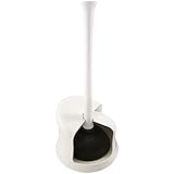 PlumbCraft Twist and Store Toilet Plunger with Storage Caddy - Maximum Power - Drip Free Design [並行輸