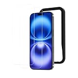 NIMASO iPhone 16 用 ガラスフィルム 強化保護フィルム ガイド枠付き 指紋防止 高透過率 衝撃吸収 2枚セット