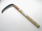 手打 極上 雄鹿 青紙 鋼 草刈鎌 両刃 中厚 鎌 6寸 180mm