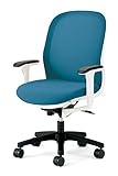 プラス オフィスチェア Fita メッシュ アジャスト肘 白フレーム シャローブルー KD-FT50ML 657438