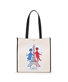 [トプカピ] トートバッグ サヴィニャック × Breath アート プリント オーガニックキャンバス トート バッグ レディース レッド