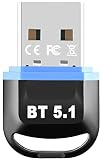 VAVIICLO【最先端Bluetooth5.1技術&超低遅延】Bluetooth 5.1 USBアダプタ 超小型 ブルートゥース子機 PC用/ナノサイズ/Ver5.1/ Bluetoothアダプタ 【TELEC認証済 認証番号：Ｒ 204-B00625】最大通信距離20m 無線 低遅延 apt-X EDR/LE対応(省電力) Windows 11/10/8.1/8/7(32/64bit) 対応 Mac非対応 日本語取扱説明書付き(ブルー)