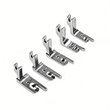 KangTeer 工業用/家庭用 ミシン押さえ5種セット（Φ2.4/3.2/4.8/6.4/8.0mm対応）三巻縫い仕様 交換用プレスフット