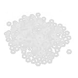 uxcell 六角ナット　ファスナー　ナット　ホワイト　メタル製　100個入 M2x0.4mm