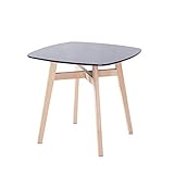 CHenXy 小さなコーヒーテーブルシンプルなスクエアテーブルホーム木製ダイニングテーブルレジャーレセプションリビングルームのバルコニーシンプルな小さなサイド、80×75×66センチ (Color : B)