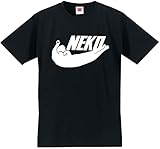 [シャレもん] おもしろ Tシャツ アニマル【NEKO】【黒T】【L】/O2/
