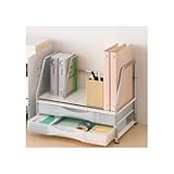 トヨダプロダクツ ブックスタンド レターケース付 W350mm ホワイト LCST-2BS 1台 ds-971018