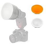 FOMITO 撮影用品　ユニバーサル 　ランベンシーディフューザー+ カバーセット白い・オレンジ色 Flash Speedlite Speedlightカメラフラッシュ専用