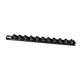 Ernst Manufacturing 8425M-Black-1/2 13-Inch Magnetic Socket Organizer and 11-1/2-Inch Twist Lock Cli