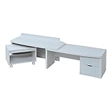 JKプラン FAN DESK 伸張式TV&amp;デスク ホワイト FTV-0411-WH