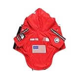 COTEN 犬服 レインコート 犬用 雨具 おしゃれ 可愛い 小型犬 中型犬 大型犬 防水 着せやすい リード 背中 フード カッパ 調節可能 COTEN (ブラック, XL)