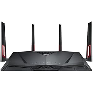 ASUS ゲーミング WiFi 無線LAN ルーター RT-AC88U 11ac デュアルバンド AC3200 2167+1000Mbps 最大21台 4LDK 3階建 PS4 / Wii U 対応