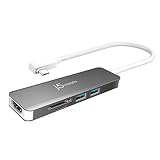 j5create USB-C ハブ 5in1 HDMI 4K30Hz USB-A 3.1 Gen2 10Gbps x 2 ドッキングステーション SD/MicroSD リーダーライター UHS-I アルミ筐体 L字型コネクタ Windows/Mac/MacBook Pro/MacBook Air/M1/M2/M3/M4 Pro/Max Surface Book対応 JCD372-EJ