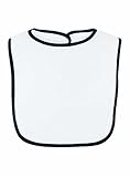 Rabbit Skins Infant Terry Snap Bib (White_Black) (ALL) by Rabbit Skins [並行輸入品]