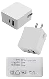 プラタ USB 充電器 コンセント ACアダプター (最大出力3A/15W TYPE-A/TYPE-C)