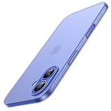 JETech 薄型 iPhone 16 6.1 インチ用 ケース カメラレンズ全面保護 軽量 マット仕上げ PPハードミニマリストカバー (ティールブルー)