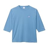 [チャンピオン] 長袖Tシャツ 七分袖 丸首 綿100％ ワンポイントロゴ リラックスフィット ドロップショルダー ロングスリーブTシャツ メンズ C8-A408Z-356-L