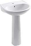 Sterling 442121-0 Sacramento Pedestal Lavatory Single-Hole Faucet Drilling, White [並行輸入品]