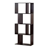 SINAPP オープンラック 4段 S字 間仕切り ラック SIK1035 ブラウン