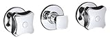 Kohler K-T7751-2-CP Triton Three-Handle Wall-Mount Valve Trim, Polished Chrome [並行輸入品]