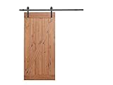 36 " x84 "自然Primed Knotty Alderバーンドア内部とスライドハードウェアセット