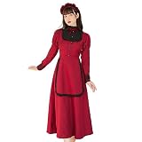[ブライトララ] ハロウィン コスプレ 仮装 洋館メイド メイド服 ロング ハロウィンコスプレ 大人 cos013-RE-XL