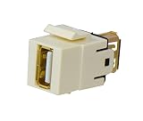 On-Q WP1220LA USB 2.0 A/A Coupler Keystone Insert, Light Almond [並行輸入品]