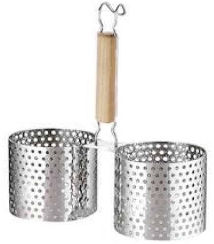 かき揚げリング　4連 Amazon｜ユキワ 木柄 かき揚げリング S 4連タイプ 0995-0030