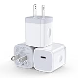 PD 充電器 Type-C 20W USB-C電源アダプタ 3個セット/小型/PD3.0対応/PSE認証/軽量 Hootek ACアダプター Type-C USB コンセント 急速充電器 iPhone コンセント タイプC アダプター iPhone 17/16/15/14シリーズ、iPad Pro/Air/Mini、Galaxy S26、Pixel 7その他タイプC 機器対応(ホワイト)