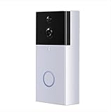 WYMLKUD ビジュアルワイヤレスドアベル、 Wifi HD 166度のビュー 世帯 ナイトビジョン 携帯電話の接続 双方向音声インターホン、 防水、 ホワイト (色 : 白)