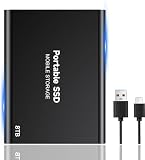 外付けSSD 軽量 ポータブル 金属の質感USB3.2 Gen1 ポータブルSSD 金属の質感/防滴/防塵/耐衝撃/高速転送耐衝撃 直接転送 品質保証 新しいアップグレードされた外付けSSDポータブルSSD 8TB