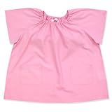 よつば洋品店オリジナル 半袖無地スモック(100,ピンク)