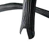 InstallerParts 50 Ft (15.24m ) Self Closing Cable Sock -- Black -- 1" (25.4mm) Diameter [並行輸入品]