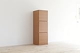 【スクエア 扉 キャビネット 木製 幅40cm】 北欧 キャビネット/ペルル40-3R ブラックチェリー