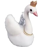 白鳥 ぬいぐるみ プリンセスクラウン パールネックレス ガチョウ ぬいぐるみ 結婚式 飾り 人形 カップル プレゼント用 白