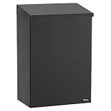 Qualarc Allux 100 Wall or Post Mount Top Load Galvanized Steel Mailbox in Black [並行輸入品]