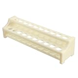 ILS - White Plastic Centrifuge Test Tube Rack 20 Holes Laboratory for 15mm Tubes