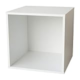 木製 キューブボックス ユニットラック [cubic キュービック ] オープン タイプ ホワイト [組み合わせ 自由自在 36cm立方体 収納 棚 ラック] WEL-001W