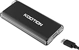 KOOTION 外付けSSD 500GB USB3.1 Gen2対応 読込め速度最大540MB/秒 ミニSSD ポータブルSSD 大容量 超高速 小型 軽量 薄型 耐衝撃 Type-A/Type-C ケーブル付き (ブラック)